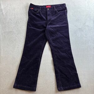 Vintage Chaps Denim Corduroy Pants Women's  12 Purple Wide Leg Flare Pants